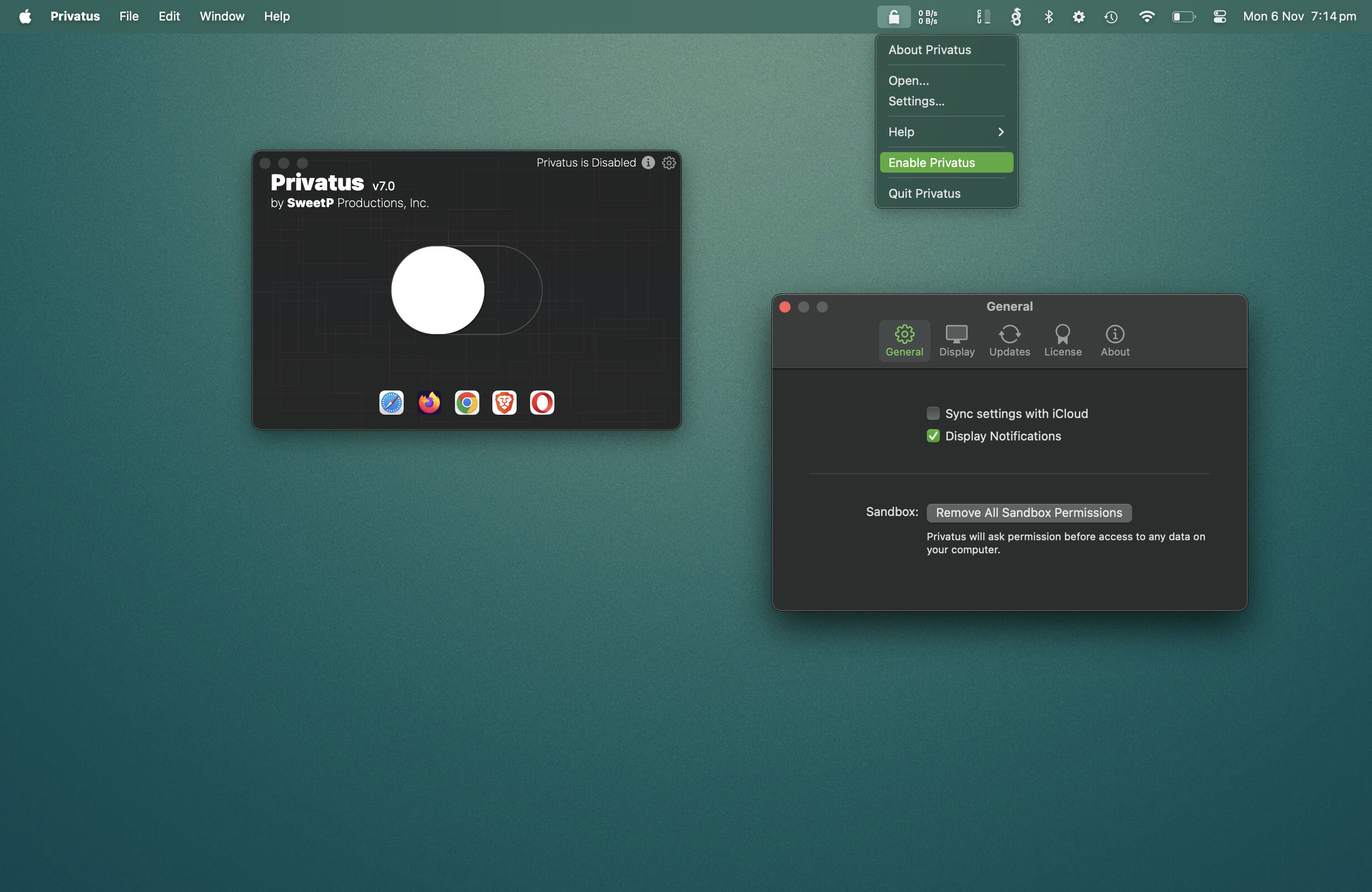 Privatus 6.6.2 Mac 破解版 浏览会话后自动清除个人隐私